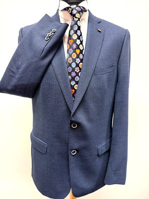 MAGEE NICE T2 BLAZER NAVY  WOOL STRETCH  44L BNWOT  (0659 )