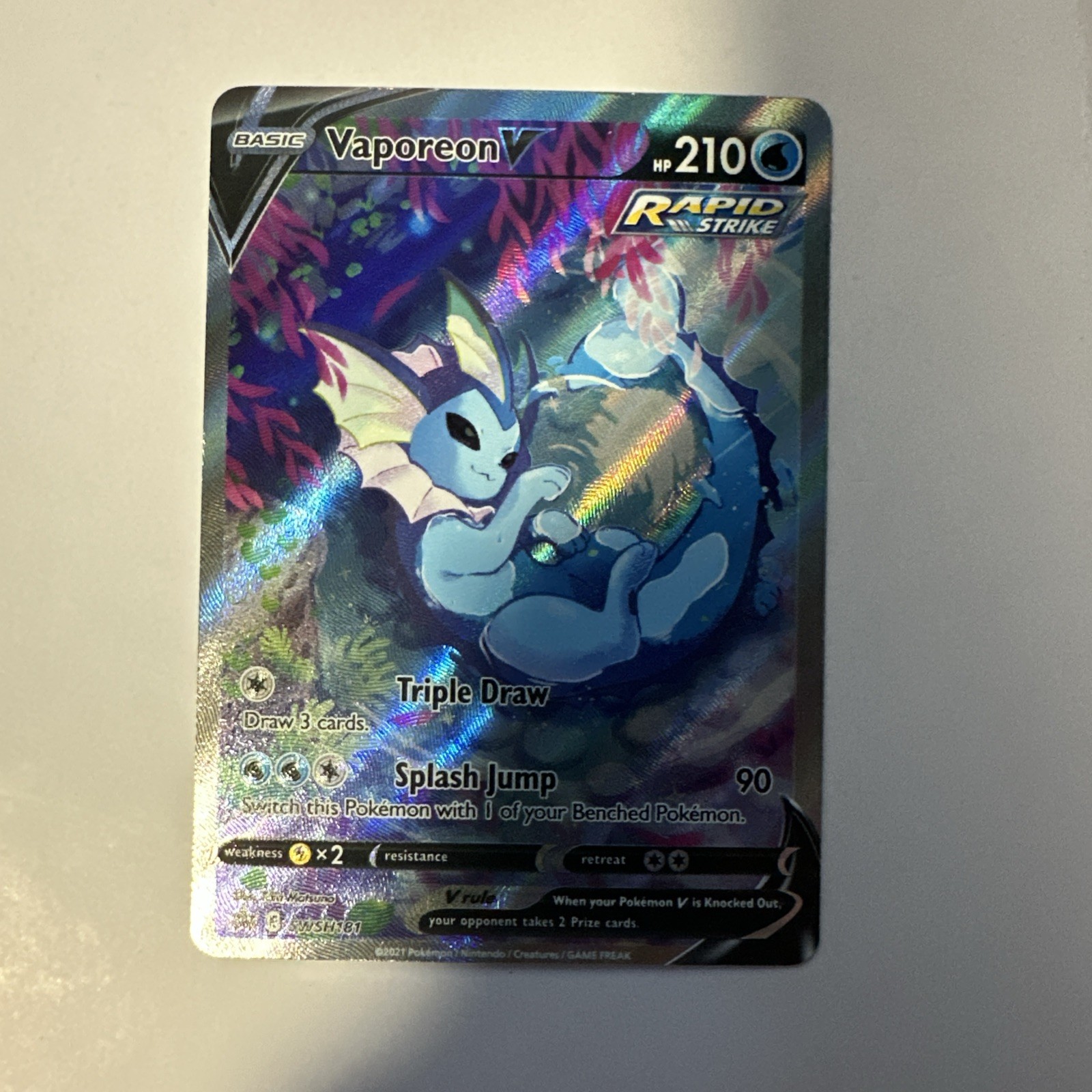 Pokemon TCG Vaporeon V SWSH181 Black Star Promo NM