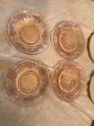 4 PINK DEPRESSION GLASS PLTES AND 6 CROWN DEVON FRUIT PLATES MADE IN ENGLAND — photo 3
