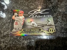 2014 Topps Tribute Black Onyx Josh Hamilton Inscription Auto #1/1 Bible Verses