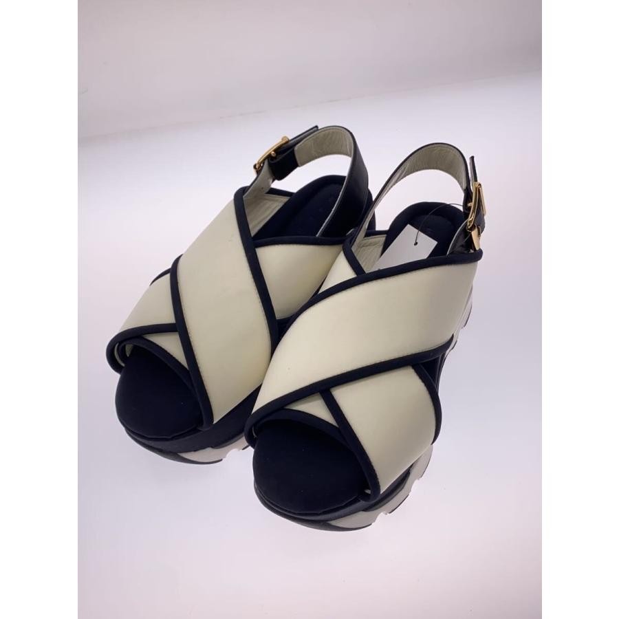 AMERI Techno Fabric Wedge Sandals 36 White SAMS00… - image 2