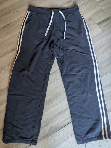 Y2K GAP Mens (32-34) 3 Stripe Blue Sweatpants Drawstring