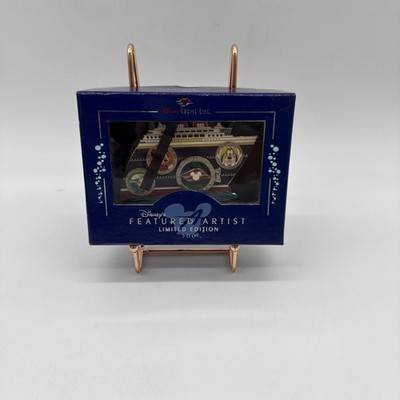 Jumbo LE DCL Mickey Minnie Donald All Aboard Disney Cruise Featured Artist Pin
