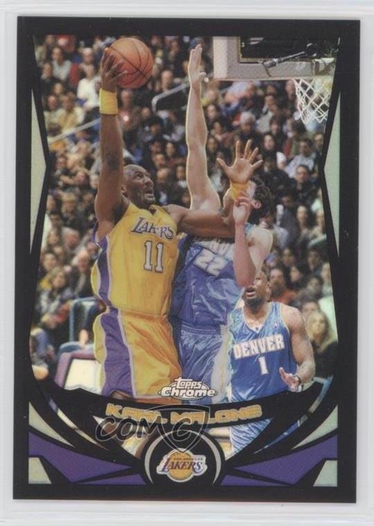 2004-05 Topps Chrome Black Refractor 73/500 Karl Malone #110 HOF 00ap
