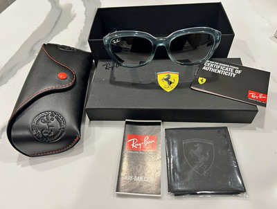 Ray-Ban Junior RJ9081S Kids Scuderia Ferrari Sunglasses Transparent Teal Complet