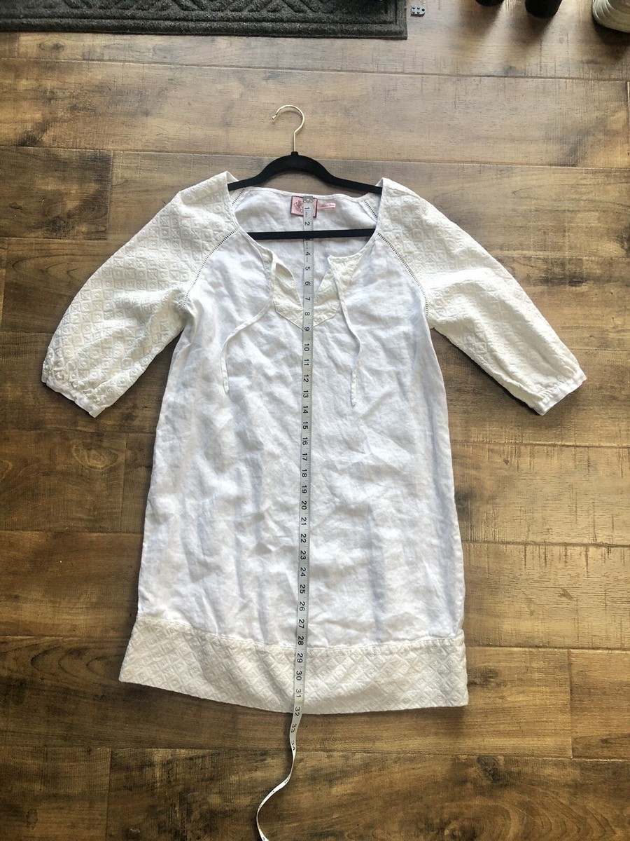 juicy couture white linen dress Ivory Linen Visions Of You Dress