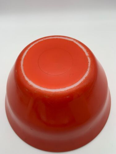 Rarität McKee Vintage Primär Rot Glockenform Milchglas Rührschüssel 9 Zoll - Bild 3 von 4