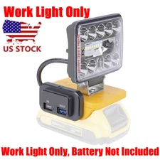 1x LED Work Light for DeWalt 20v MAX Li-Ion Battery 2280LM w/QC 3.0 &PD USB PORT