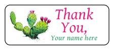 30 Personalized cactus thank you stickers, Labels, tags