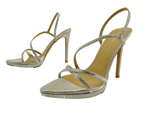 Sandali Aldo RESURGE tacco alto argento scarpe donna plateau sandalo n.39 - Foto 11 di 16