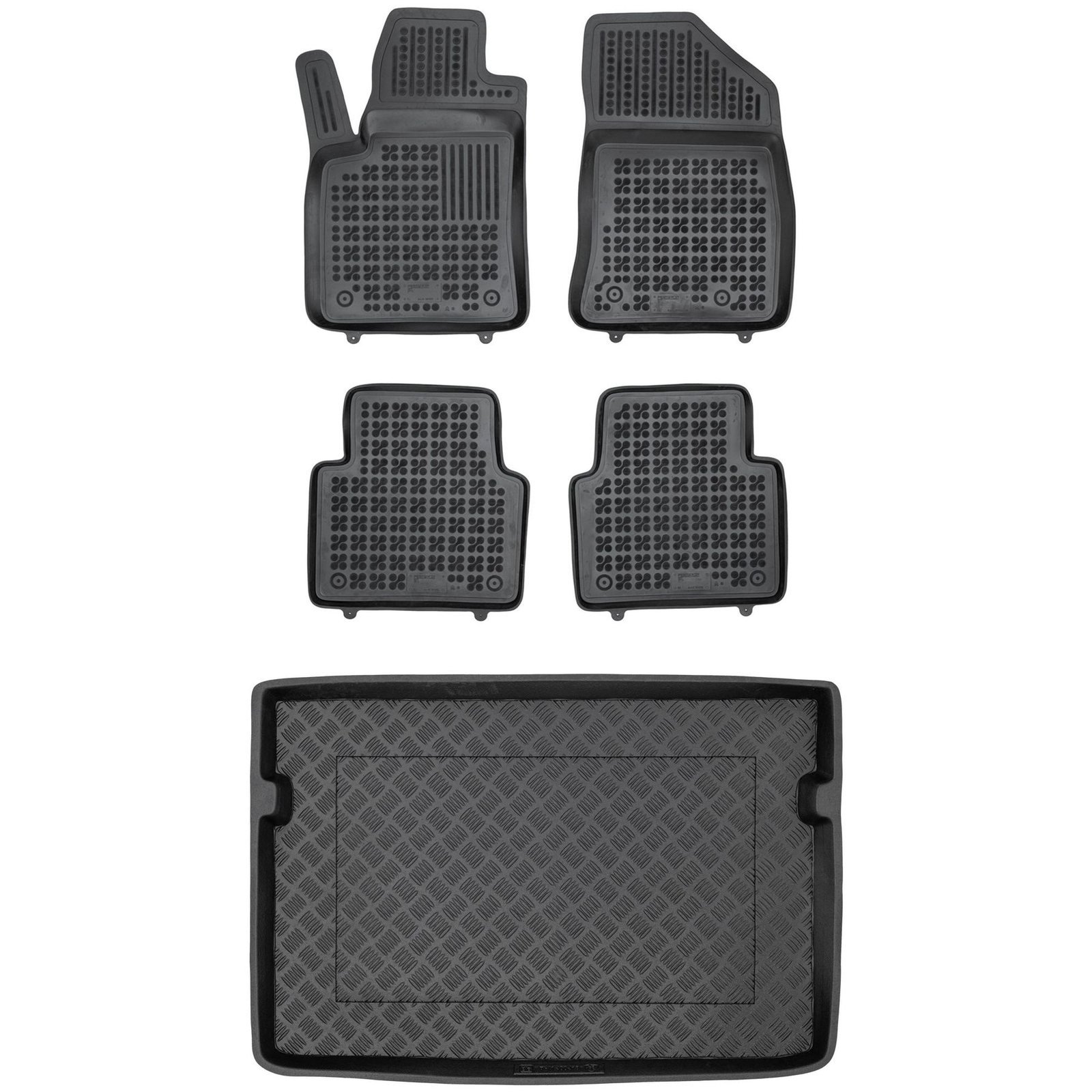 Tapis de sol et de coffre en PE noir sur mesure pour Citroen C3 Aircross SUV