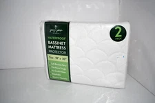 Joey + Joan Waterproof Bassinet Mattress Pad Cover (2 Pack) for HALO BassiNest