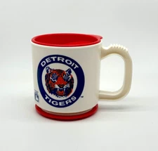 Vintage Detroit Tigers Bob Evans 1990 Travel Coffee Cup GUC Plastic MLB
