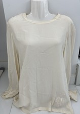New Forma Zero Italian Silk Ivory Blouse- Us Size 8