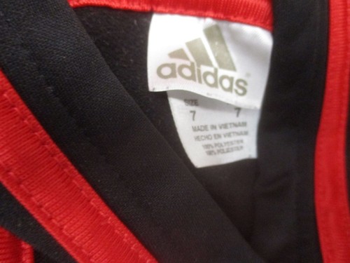 ADIDAS Size 7 Boys Black Front Pocket Fleece Lined Warm Gym Athletic Hoodie 235 - Picture 4 of 6
