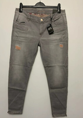Blue Fire Co Alicia Skin Tight Jeans In Grey EU Size 32/30, XXL