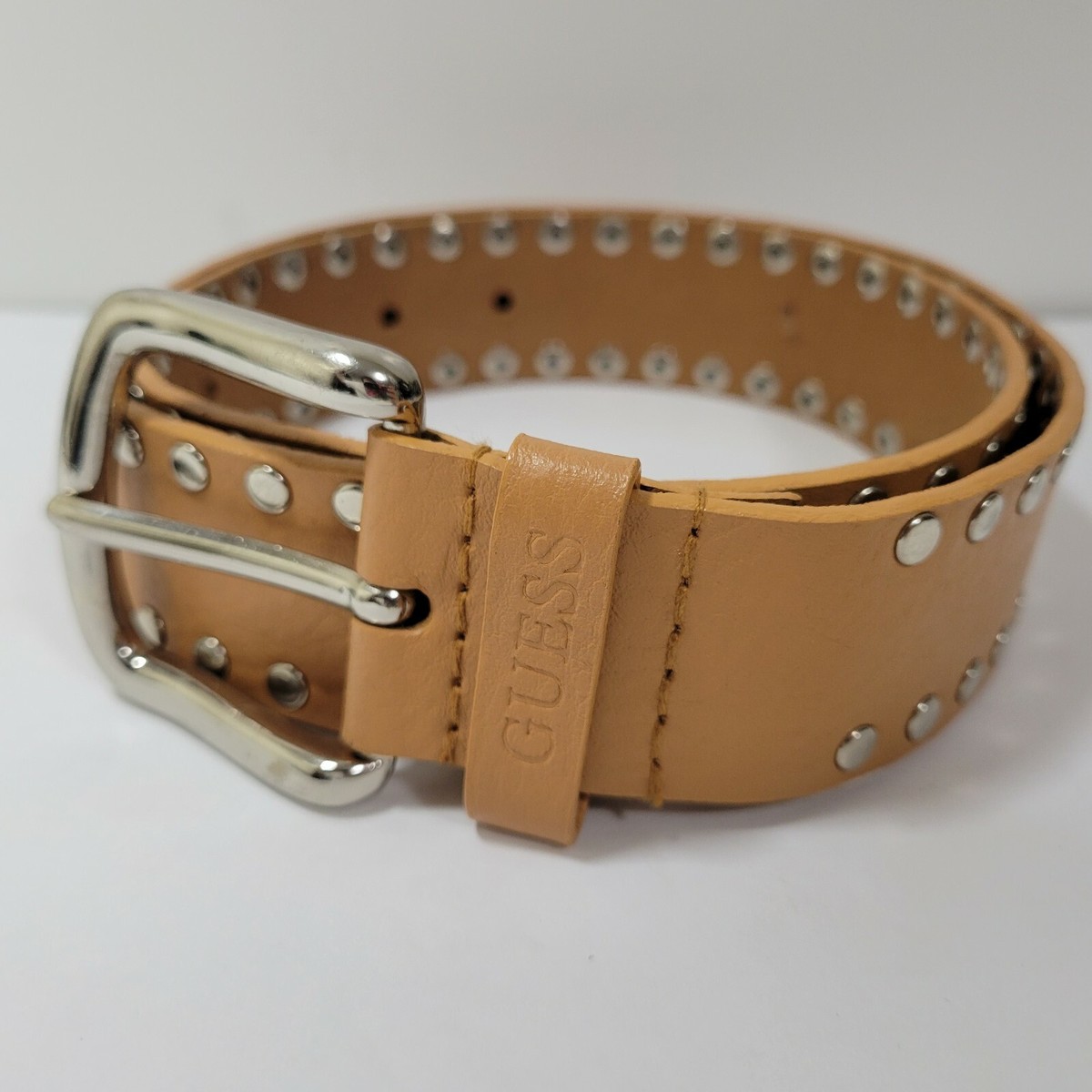 GUESS STUDDED LEATHER BELT Women display picture 3