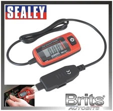 Sealey Automotive Current Tester for Mini Blade Fuse - 20A, LCD Display