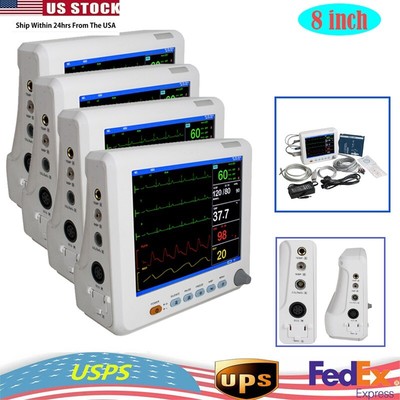 8''Portable Medical Vital Sign Patient Monitor 6 parameters ICU/CCU CE