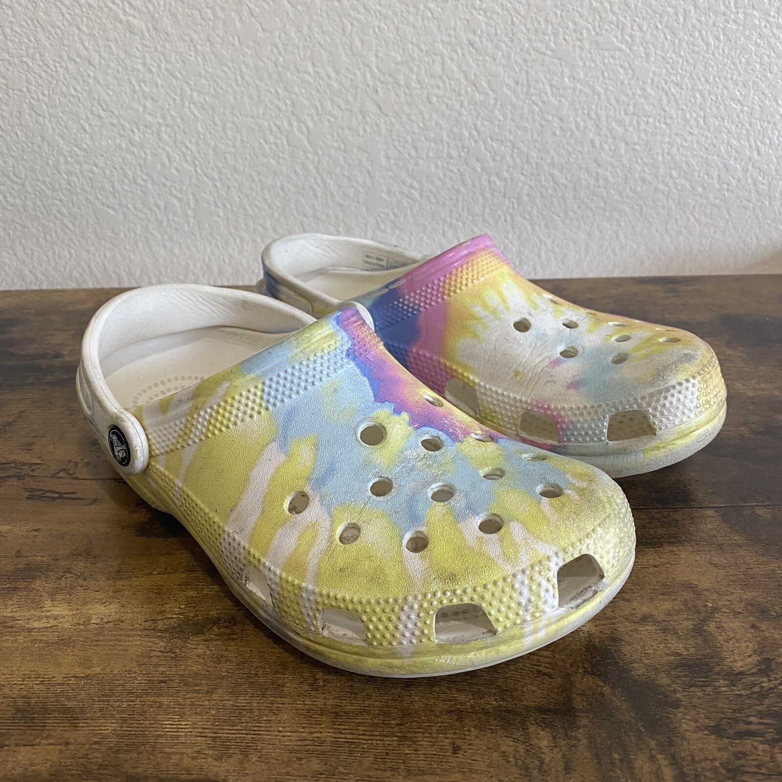 Crocs Clogs Sandal Womens Size W7 M5 Tie Dye Slip On Sling Back-image