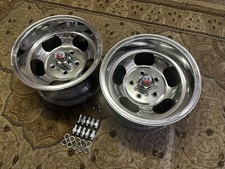 Vintage 14x8 12 Pair 2polished Real Us Indy Mags 5 On 4 34 Chevy Hotrod