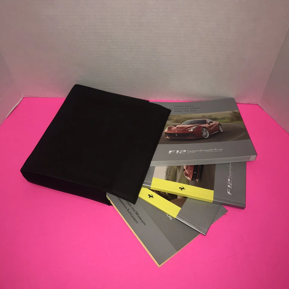 2014 FERRARI F12 БЕРЛИНЕТТА ВЛАДЕЛЬЦЕВ РУЧНОЙ НАБОР 📚 🚗 🚘 🚗 EUC ПОДЕРЖАННЫЙ - Изображение 2 из 4