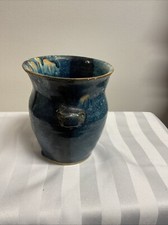 vintage drip glazed pottery vases