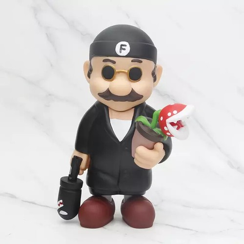 Modellino giocattolo action figure Super Mario as Leon in PVC da 8,7''/22 cm - Foto 7 di 14