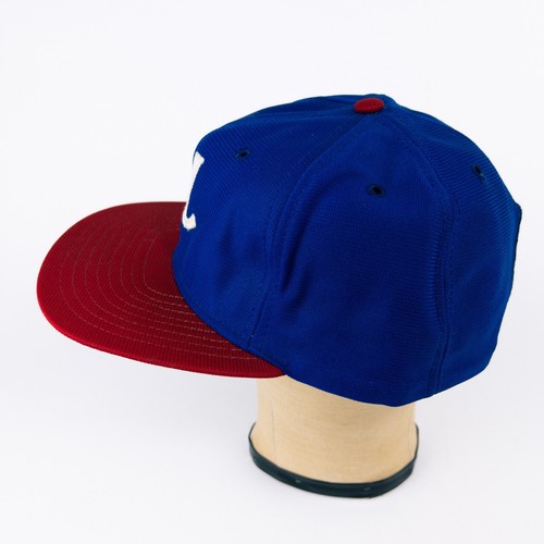 VINTAGE Snapback New Era Hat Blue Red M L Dupont Visor Pro Design Made in USA - Picture 6 of 9
