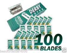 Derby Extra Platinum Ceramic Polymer Coated Double Edge Razor Blades 100CT