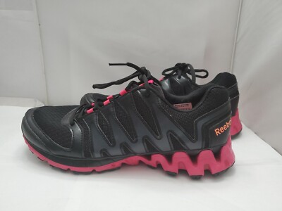 Reebok Zigtech Running Athletic Shoes Size 10 Black Pink Used
