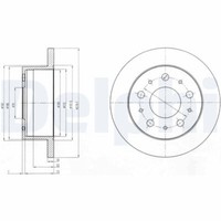 2X Delphi BG4099 Bremsscheibe FüR CitroËN Passend FüR Fiat Peugeot