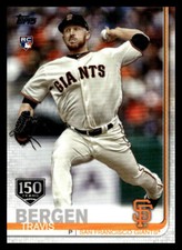 2019 Topps Update Travis Bergen #US40 Gold 150th Stamp Rookie Giants