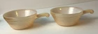 Fire King Oven Ware Dish Soup Bowl with Handle Orange Gold Vintage Set of 2