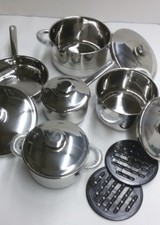 Batteria di pentole Bavaria in acciaio inox 12 pezzi cucina dietetica e informe.