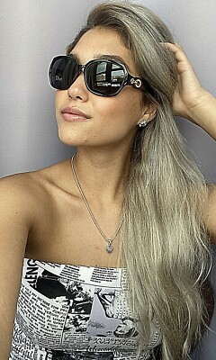 Dior Elegant Black and Silver Sunglasses Designer Sunglasses for Men - Aviator | DIOR main image 4