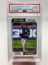 2017 TOPPS TRANSCENDENT VIP PARTY AARON JUDGE RC 1974 PSA GEM MT 10 02/87