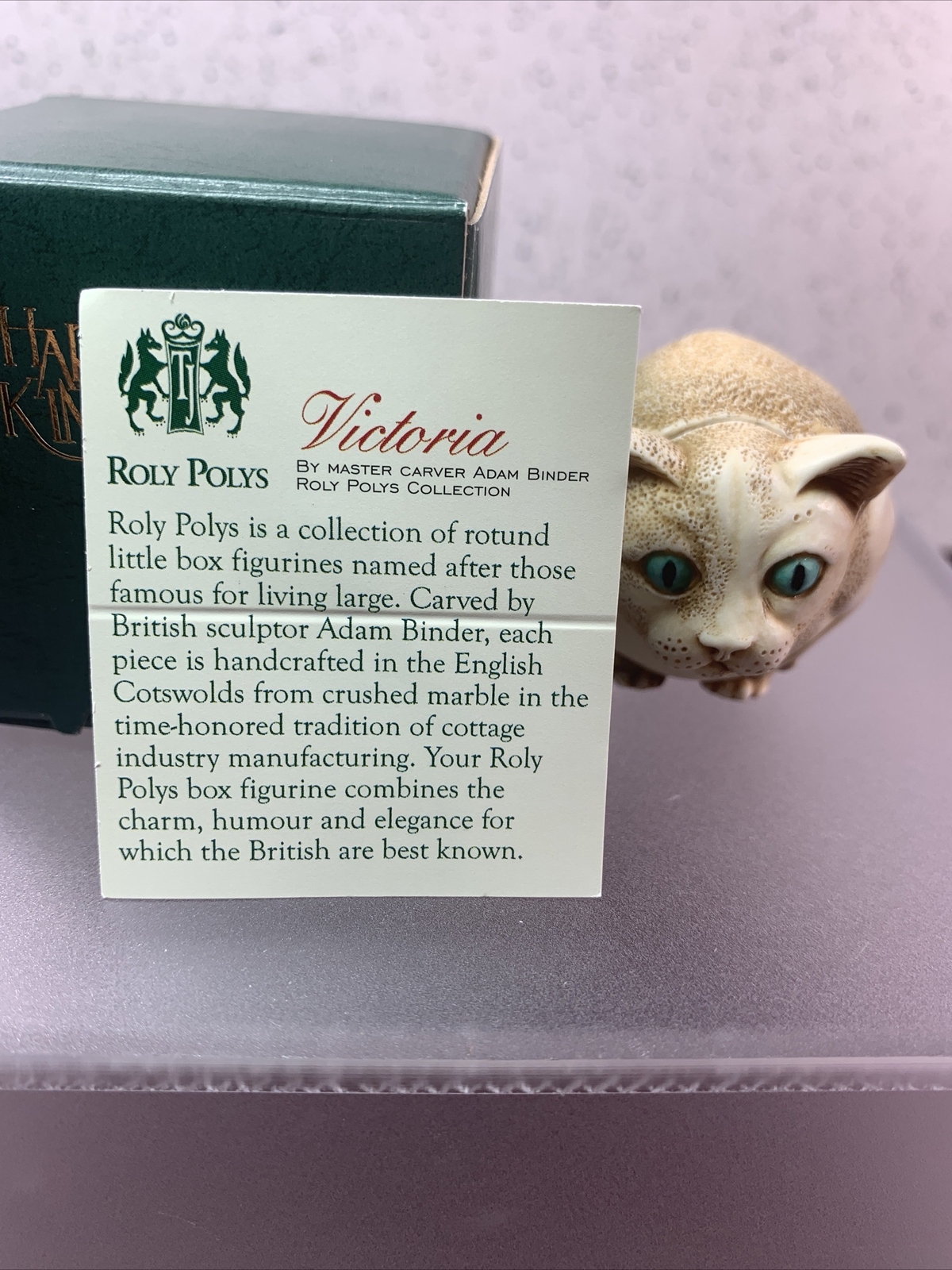 Harmony Kingdom Roly Polys Cat Handcrafted Figurine By Master Carver Adam Binder