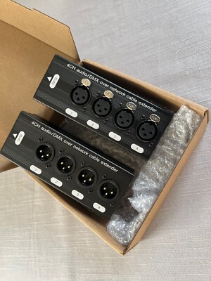 Ethercon RJ45 CAT5 auf 4 Kanal 3Pin XLR Audio/DMX über Netzwerkkabel Extender