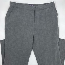 Rafaella Women's Dress Pants Size 12 Gray Polyester Blend Classic Fit Straight