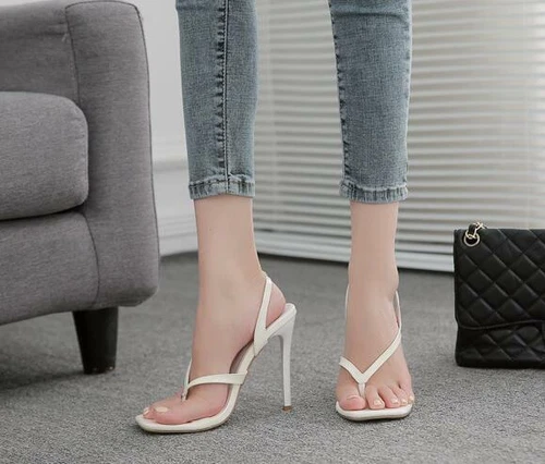 Womens Summer Thong Sandals Slingbacks Fashion Sexy High Heels Party Shoes Pumps - Imagen 11 de 20