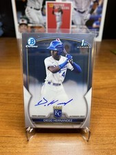 DIEGO HERNANDEZ 2023 BOWMAN CHROME ON-CARD AUTOGRAPH AUTO ROOKIE RC SP ROYALS