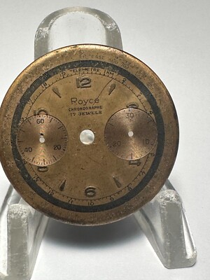 VINTAGE ROYCE CHRONOGRAPH WATCH DIAL FOR LANDERON VENUS 32.4mm NO RESERV