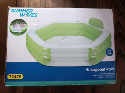Octagon Inflatable Pool Summer Waves Inflatable Octagonal Family/Kid Swimming Pool 79.5