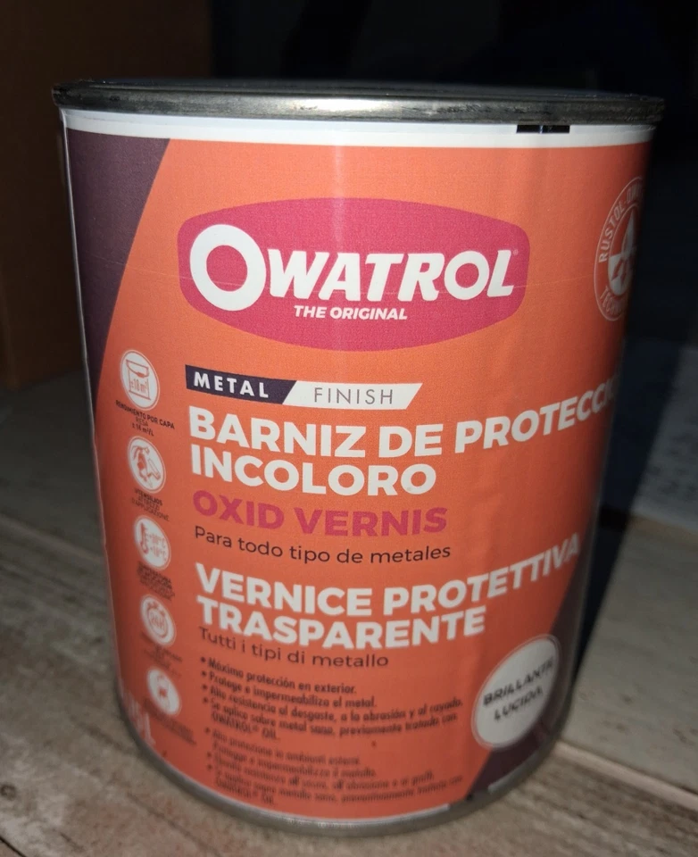 OWATROL THE ORIGINAL VERNICE PROTETTIVA TRASPARENTE 0,75 LITRI BRILLANTE LUCIDA Foto 3 de 3