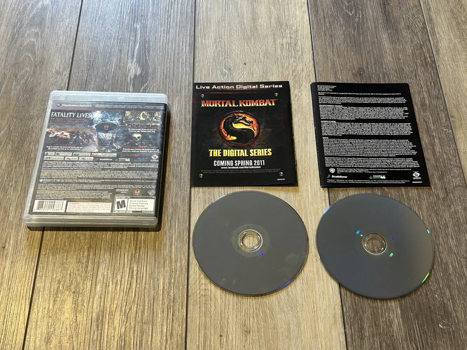 PS3 Mortal Kombat Game Complete CIB Standard Ed & Komplete Edition Disc Only Lot - Image 2 of 4