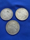 Peace Silver Dollar Lot of 3 - 1922 - circulated
