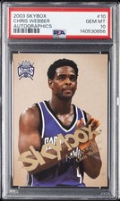 2003 SKYBOX AUTOGRAPHICS #10 CHRIS WEBBER PSA 10