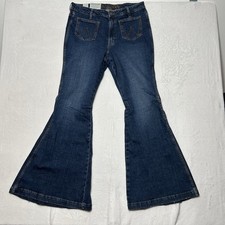 Wrangler Retro Women 32x34 High Rise Flare Jeans Sailor Pocket Cowboy NWT