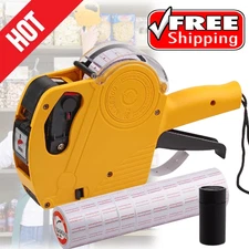 8 Digits Price tag Gun with 6000 Sticker Labels and 1 Ink Refill, Lab US STOCK~